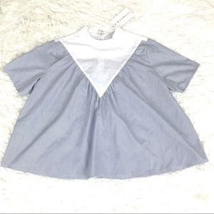 After Market blue and white striped top sz S Small